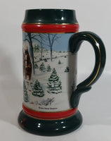 1991 Budweiser Holiday Stein Collection The Season's Best Ceramic Beer Stein By Artist Susan Sampson - Handcrafted in Brazil by Ceramarte