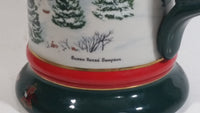 1991 Budweiser Holiday Stein Collection The Season's Best Ceramic Beer Stein By Artist Susan Sampson - Handcrafted in Brazil by Ceramarte