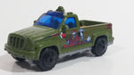 2003 Matchbox On The Job Troop Carrier Truck Dark Olive Green Die Cast Toy Car Vehicle