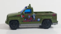 2003 Matchbox On The Job Troop Carrier Truck Dark Olive Green Die Cast Toy Car Vehicle