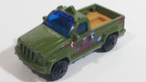 2003 Matchbox On The Job Troop Carrier Truck Dark Olive Green Die Cast Toy Car Vehicle