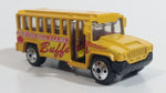 2001 Matchbox City Dudes School Bus "Burton Hill Elementary" Buffalos Yellow Die Cast Toy Car Vehicle with Opening Door