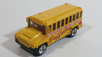 2001 Matchbox City Dudes School Bus "Burton Hill Elementary" Buffalos Yellow Die Cast Toy Car Vehicle with Opening Door