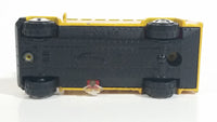 2001 Matchbox City Dudes School Bus "Burton Hill Elementary" Buffalos Yellow Die Cast Toy Car Vehicle with Opening Door