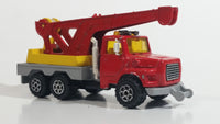 Majorette Picker Crane Truck Red Yellow Grey 1/60 Scale Die Cast Toy Car Vehicle