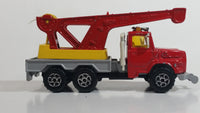 Majorette Picker Crane Truck Red Yellow Grey 1/60 Scale Die Cast Toy Car Vehicle