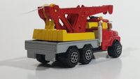 Majorette Picker Crane Truck Red Yellow Grey 1/60 Scale Die Cast Toy Car Vehicle