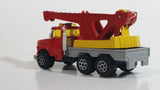 Majorette Picker Crane Truck Red Yellow Grey 1/60 Scale Die Cast Toy Car Vehicle