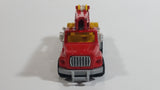 Majorette Picker Crane Truck Red Yellow Grey 1/60 Scale Die Cast Toy Car Vehicle