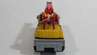 Majorette Picker Crane Truck Red Yellow Grey 1/60 Scale Die Cast Toy Car Vehicle