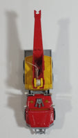 Majorette Picker Crane Truck Red Yellow Grey 1/60 Scale Die Cast Toy Car Vehicle