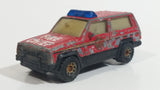 1997 Matchbox Jeep Cherokee Fire Chief Red Die Cast Toy Car Rescue Emergency Firefighting Vehicle