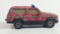 1997 Matchbox Jeep Cherokee Fire Chief Red Die Cast Toy Car Rescue Emergency Firefighting Vehicle