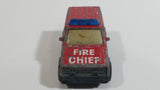 1997 Matchbox Jeep Cherokee Fire Chief Red Die Cast Toy Car Rescue Emergency Firefighting Vehicle