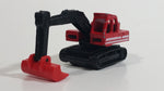 1996 Matchbox Atlas Excavator Red Die Cast Toy Car Construction Equipment Vehicle