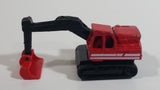 1996 Matchbox Atlas Excavator Red Die Cast Toy Car Construction Equipment Vehicle