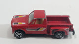 1980s Yatming Chevrolet LUV Stepside Pickup Truck Red No. 1700 Die Cast Toy Car Vehicle