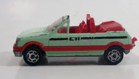 Majorette Peugeot 205 CTI Convertible 1/53 Scale No. 281 & No. 210 Light Green and Red Die Cast Toy Car Vehicle