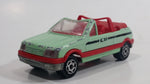 Majorette Peugeot 205 CTI Convertible 1/53 Scale No. 281 & No. 210 Light Green and Red Die Cast Toy Car Vehicle