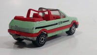 Majorette Peugeot 205 CTI Convertible 1/53 Scale No. 281 & No. 210 Light Green and Red Die Cast Toy Car Vehicle