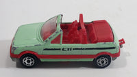 Majorette Peugeot 205 CTI Convertible 1/53 Scale No. 281 & No. 210 Light Green and Red Die Cast Toy Car Vehicle