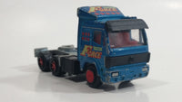 Rare HTF Majorette Mercedes "Truck Force" Semi Tractor Truck Rig Teal Blue Die Cast Toy Car Vehicle