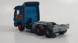 Rare HTF Majorette Mercedes "Truck Force" Semi Tractor Truck Rig Teal Blue Die Cast Toy Car Vehicle