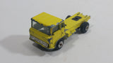 Vintage Yatming Semi Delivery Truck Bright Yellow Die Cast Toy Car Vehicle