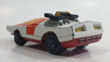 Vintage 1972 Lesney Matchbox Speed Kings Bandeloro White and Orange Die Cast Toy Car Vehicle with Lifting Canopy