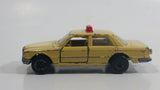 Vintage 1979 Lesney Matchbox Superfast No. 56 Mercedes 450 SEL Taxi Cab Sand Yellow Tan Die Cast Toy Car Vehicle with Opening Doors Made in England