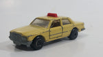 Vintage 1979 Lesney Matchbox Superfast No. 56 Mercedes 450 SEL Taxi Cab Sand Yellow Tan Die Cast Toy Car Vehicle with Opening Doors Made in England