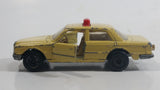 Vintage 1979 Lesney Matchbox Superfast No. 56 Mercedes 450 SEL Taxi Cab Sand Yellow Tan Die Cast Toy Car Vehicle with Opening Doors Made in England