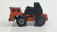 1995 Matchbox Mobile Crane Orange and Black Die Cast Toy Car Construction Equipment Vehicle