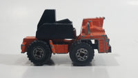 1995 Matchbox Mobile Crane Orange and Black Die Cast Toy Car Construction Equipment Vehicle