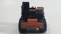 1995 Matchbox Mobile Crane Orange and Black Die Cast Toy Car Construction Equipment Vehicle