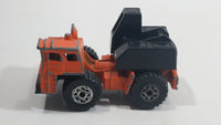 1995 Matchbox Mobile Crane Orange and Black Die Cast Toy Car Construction Equipment Vehicle