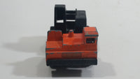 1995 Matchbox Mobile Crane Orange and Black Die Cast Toy Car Construction Equipment Vehicle