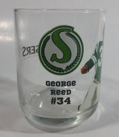 Wiser's Canadian Whiskey CFL Canadian Football League Saskatchewan Roughriders Team George Reed Player #34 4" Tall Glass Whiskey Cup