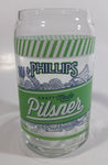 Phillips Craft Made Pilsner Beer Can Shaped 5 1/4" Tall Glass Cup