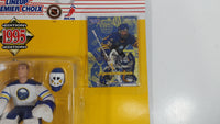 1995 Edition Kenner Hasbro Starting Lineup NHL Ice Hockey Player Goalie Dominik Hasek Buffalo Sabres Action Figure and Fleer Trading Card New in Package