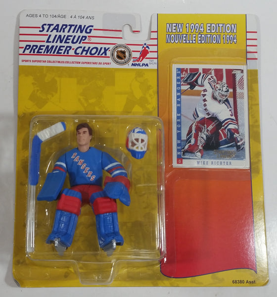 1994 Edition Kenner Hasbro Starting Lineup Mike Richter New York Rangers Action Figure and Score Trading Card New in Package