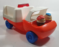 1985 Little Tikes Ambulance 12" Long with Man and Woman Figures Plastic Toddler Toy