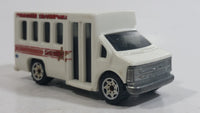 2009 Matchbox Police Chevy Transport Bus Sheriff Cop Prisoner Transport  White MB372 Plastic Body 1/80 Scale Die Cast Toy Car Vehicle