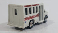 2009 Matchbox Police Chevy Transport Bus Sheriff Cop Prisoner Transport  White MB372 Plastic Body 1/80 Scale Die Cast Toy Car Vehicle