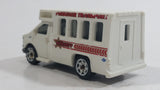 2009 Matchbox Police Chevy Transport Bus Sheriff Cop Prisoner Transport  White MB372 Plastic Body 1/80 Scale Die Cast Toy Car Vehicle