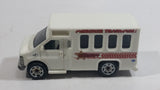 2009 Matchbox Police Chevy Transport Bus Sheriff Cop Prisoner Transport  White MB372 Plastic Body 1/80 Scale Die Cast Toy Car Vehicle