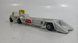 Vintage 1977 Lesney Matchbox Super Kings K-27 Ford 'A' Series "Miss Embassy" Semi Tractor Trailer Speed Boat Hauler Truck White Die Cast Toy Car Vehicle Made in England