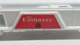 Vintage 1977 Lesney Matchbox Super Kings K-27 Ford 'A' Series "Miss Embassy" Semi Tractor Trailer Speed Boat Hauler Truck White Die Cast Toy Car Vehicle Made in England