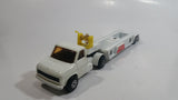 Vintage 1977 Lesney Matchbox Super Kings K-27 Ford 'A' Series "Miss Embassy" Semi Tractor Trailer Speed Boat Hauler Truck White Die Cast Toy Car Vehicle Made in England