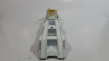 Vintage 1977 Lesney Matchbox Super Kings K-27 Ford 'A' Series "Miss Embassy" Semi Tractor Trailer Speed Boat Hauler Truck White Die Cast Toy Car Vehicle Made in England